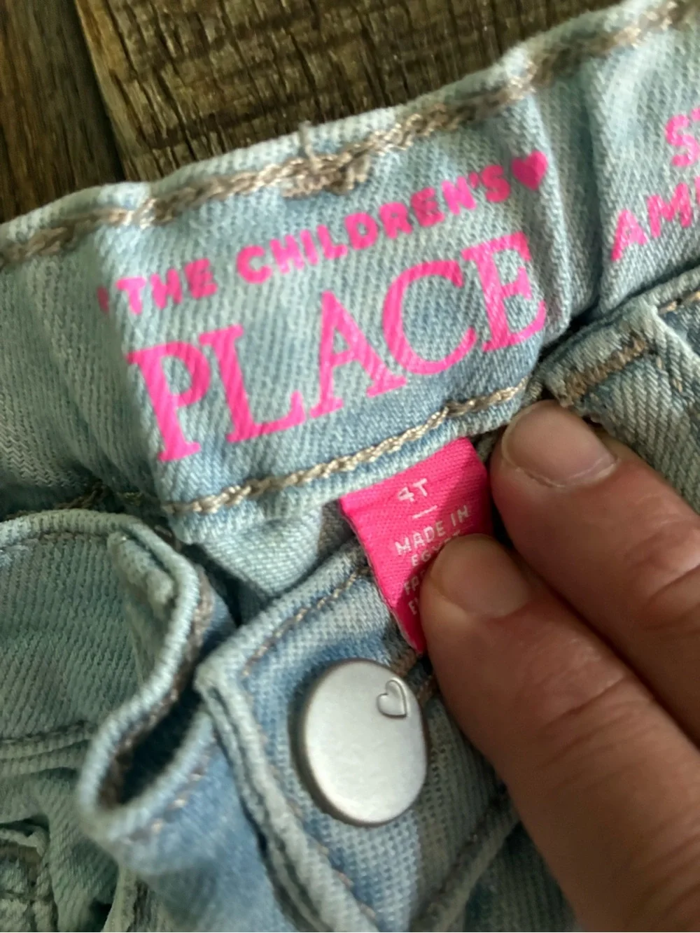 The Children’s Place sz 4T Light Wash Stretch Jeans - Casual Rolled Cuff nwt
